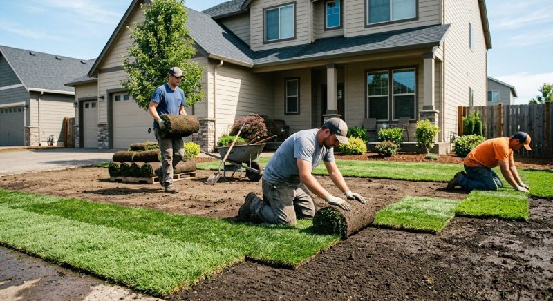 Ryegrass Sod Installation in Aiken, SC